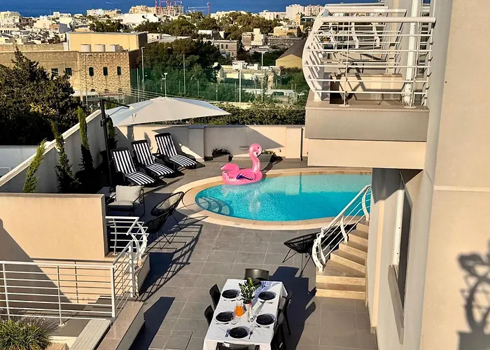 Villa St Julians Hillside With Pool