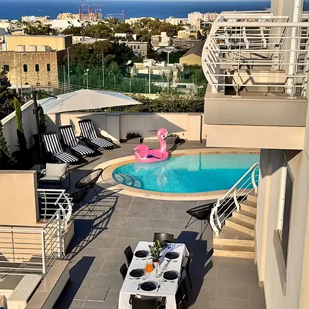 Villa St Julians Hillside With Pool